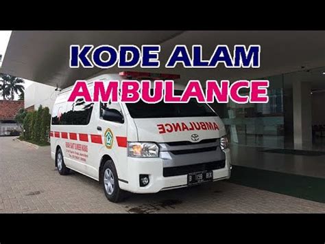 kode alam ambulan  1